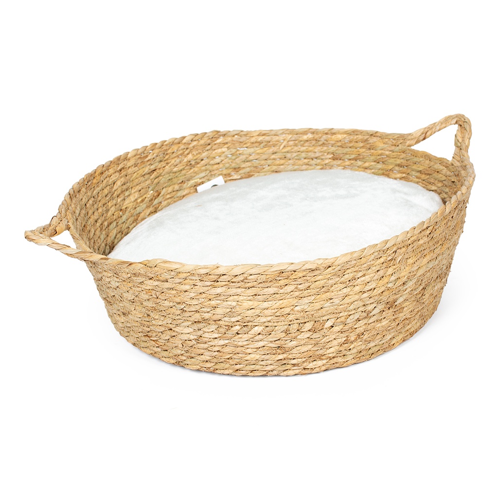 Laguna panier pour chat en zostère et coussin