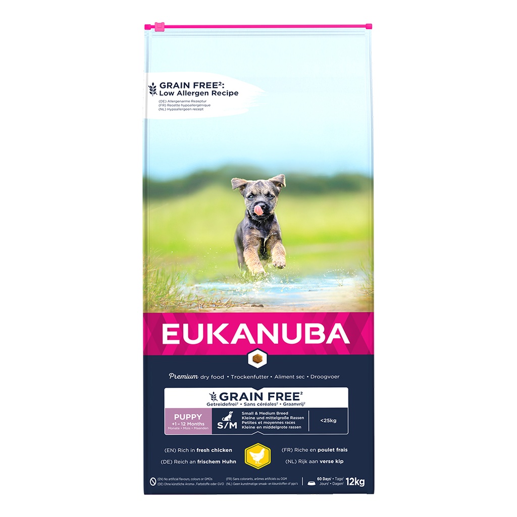 EUK DOG Grainfree Chicken Puppy S/M Breed