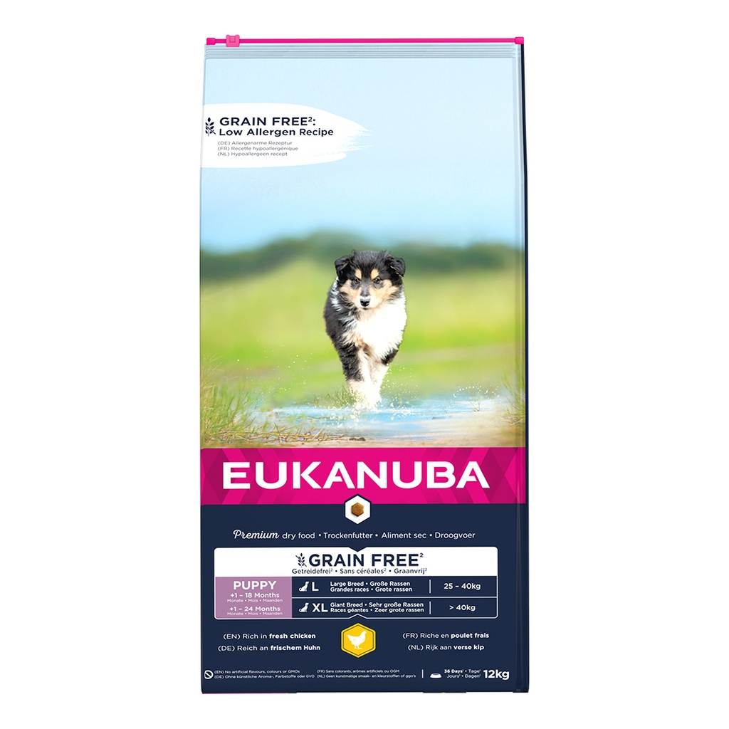 EUK DOG Grainfree Chicken Puppy L/XL Breed