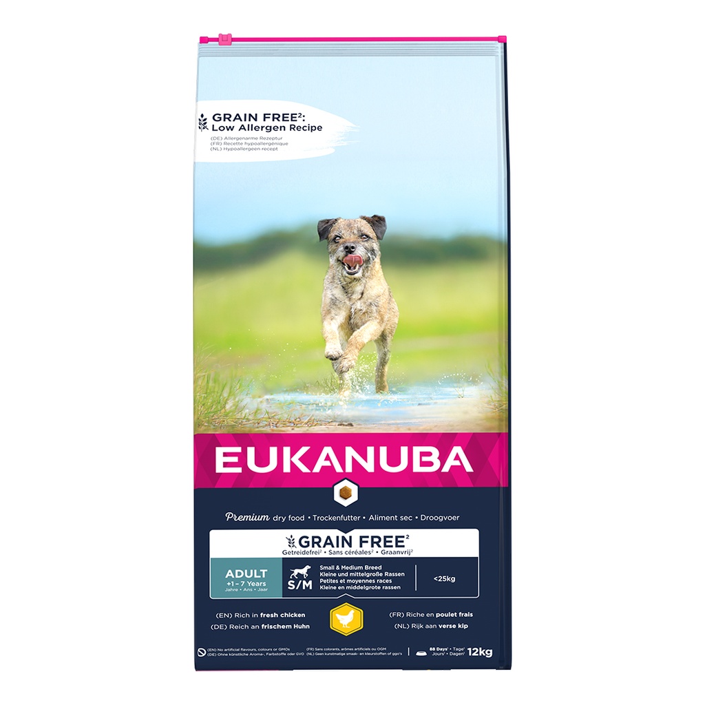 EUK DOG Grainfree Chicken Adult S/M Breed