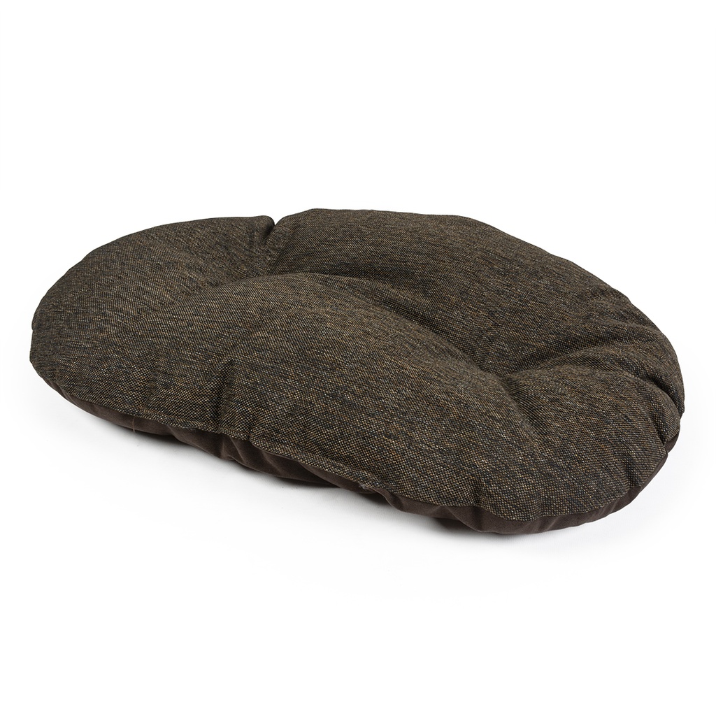 Coussin ovale cousu King brown