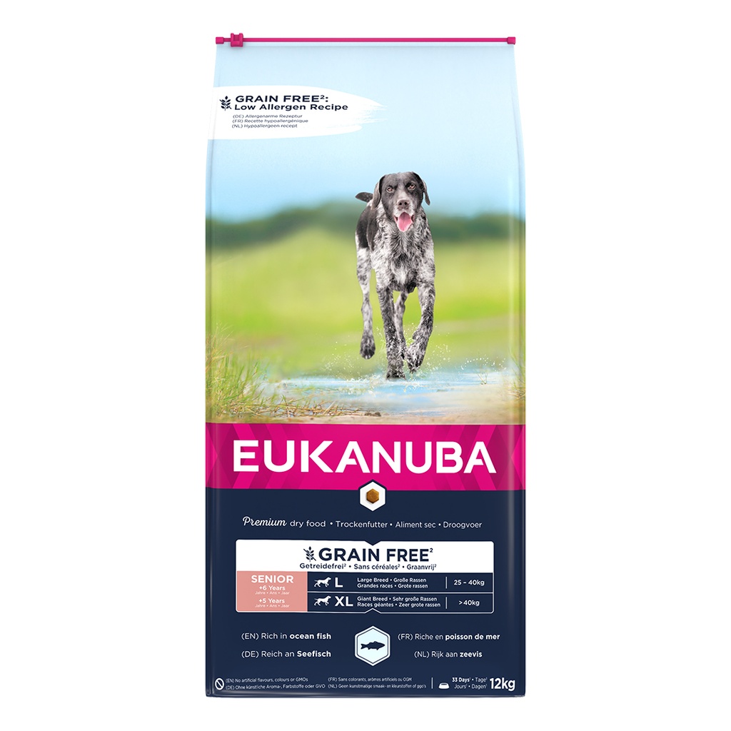 EUK DOG Grainfree Ocean Fish Senior L/XL
