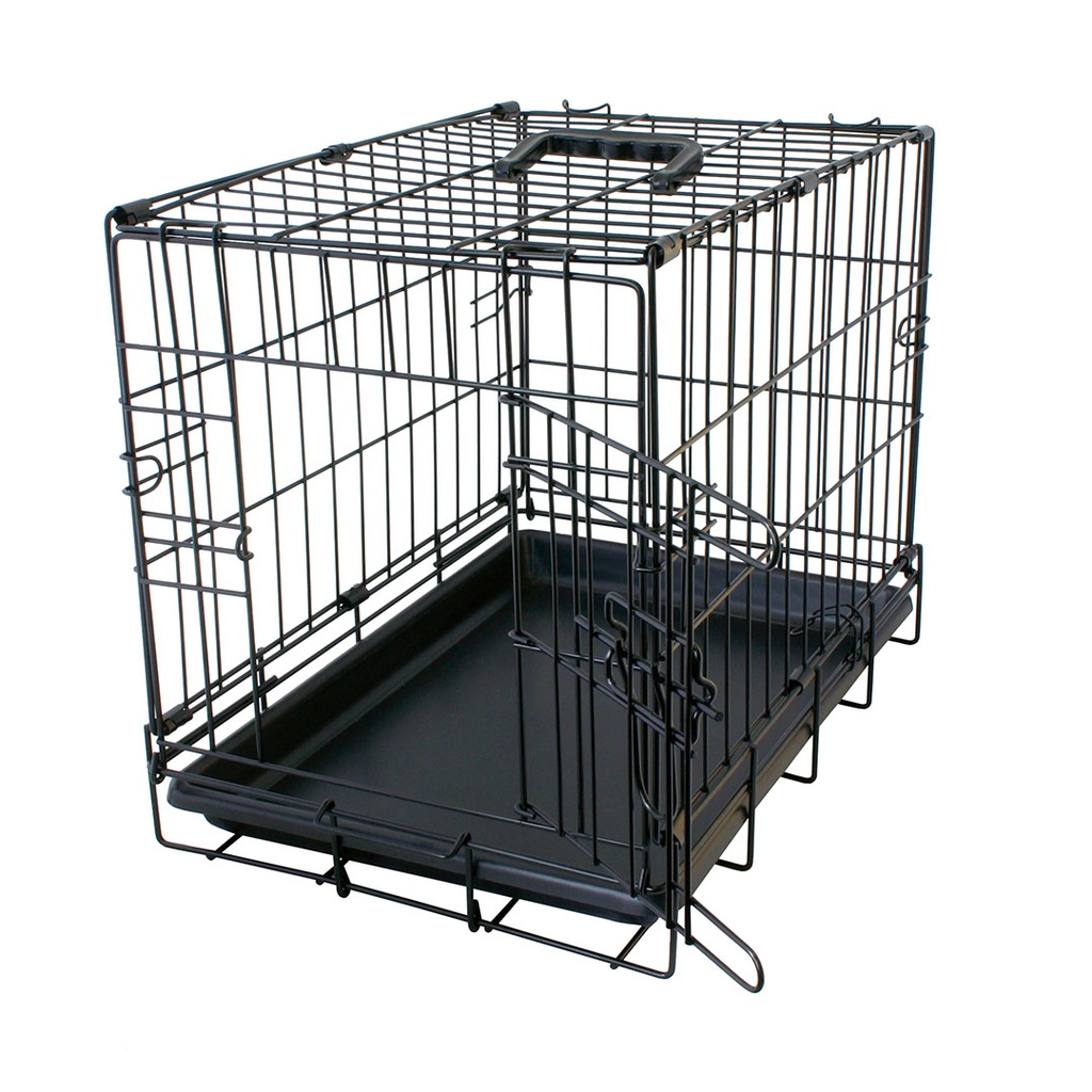 Dog Crate 2 Doors Plastic Tray