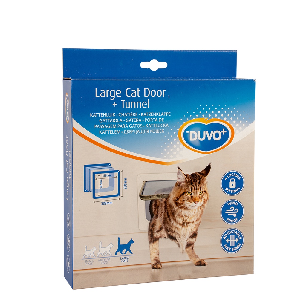 Große Katzenklappe + Tunnel