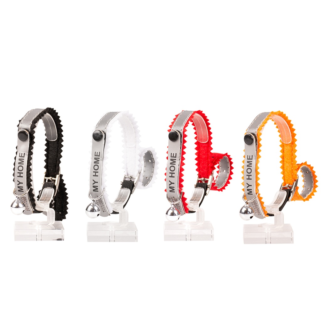 Cat collar reflective address