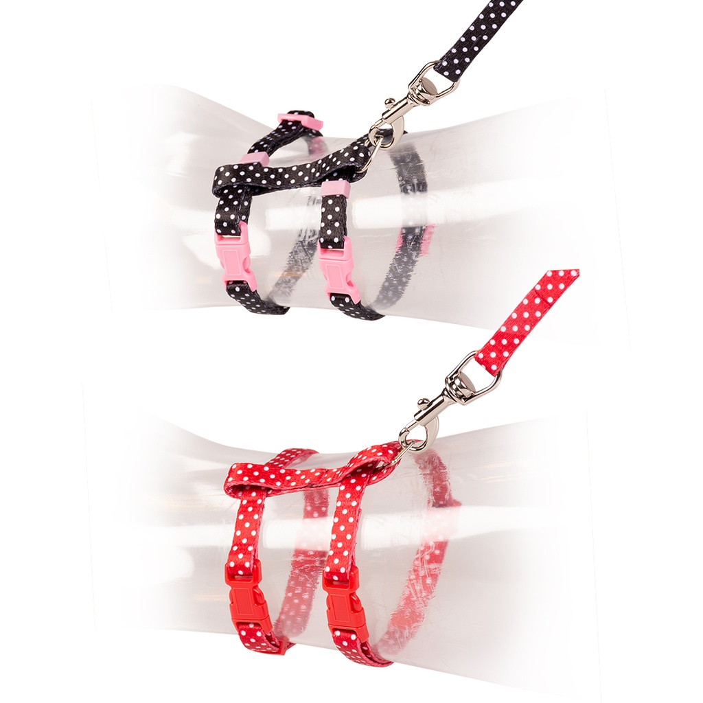 Kitten walking set white dots