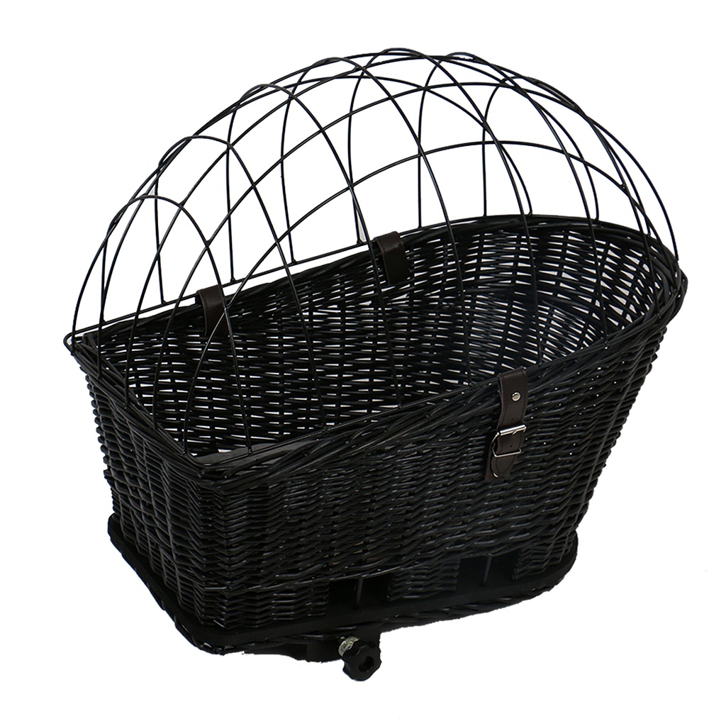 Provence wicker bicycle basket back & cushion