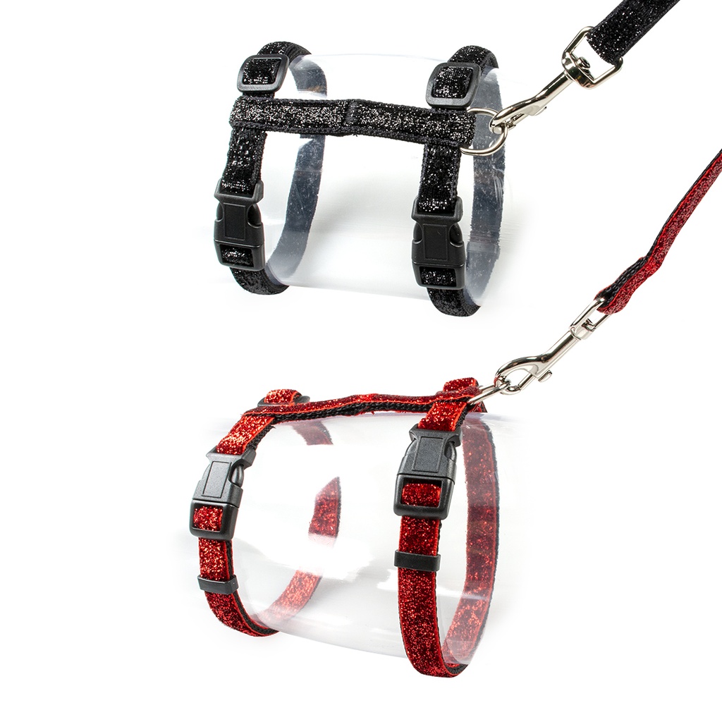 Grote kat wandelset glitter