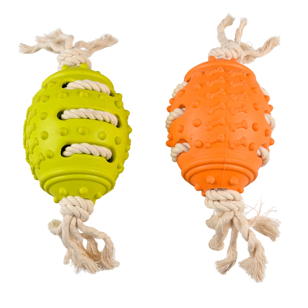 Eco Gummi Rugbyball Bambus/Reis - Baumwolle