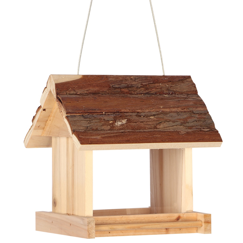 Garden birds food dispenser bark wood Texas