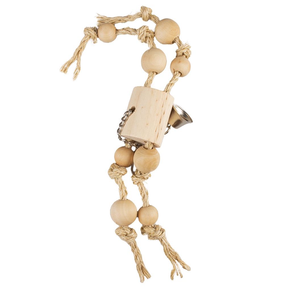 Spielzeug mit Sisalseil & Holzperlen
