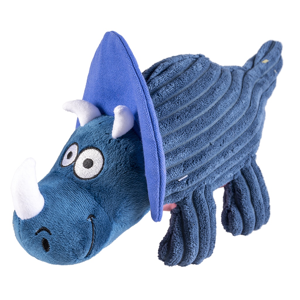 Plüsch dino Triceratops corduroy