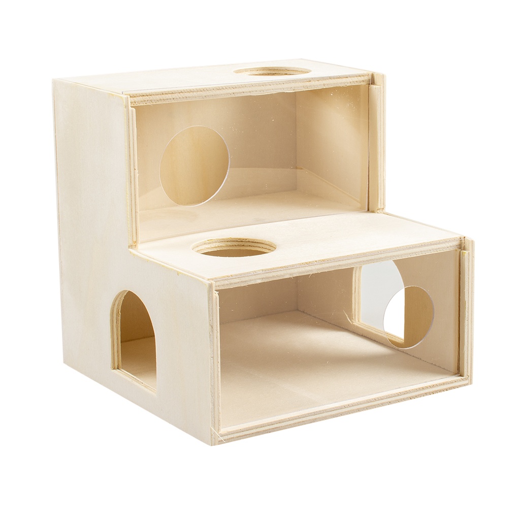 Maison d'escalade en bois