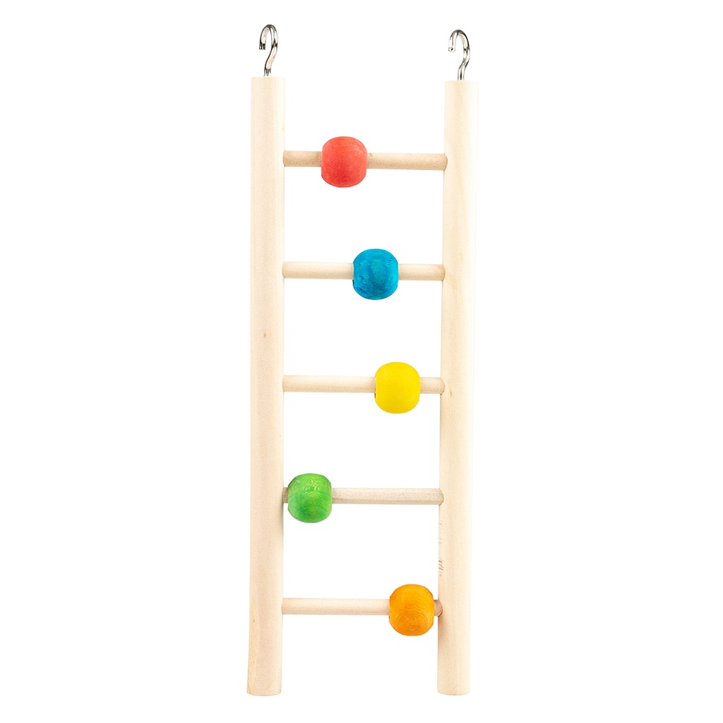 Échelle en bois colorée et perles