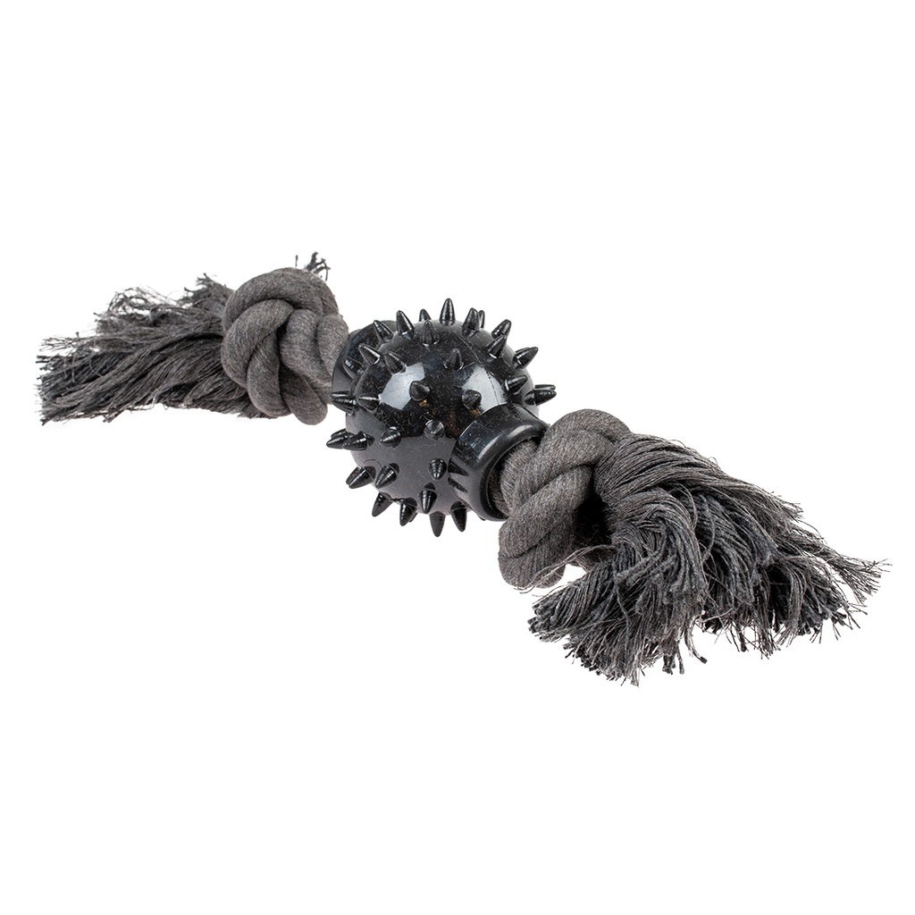 ECO touw 2 knopen & rubber spike bal