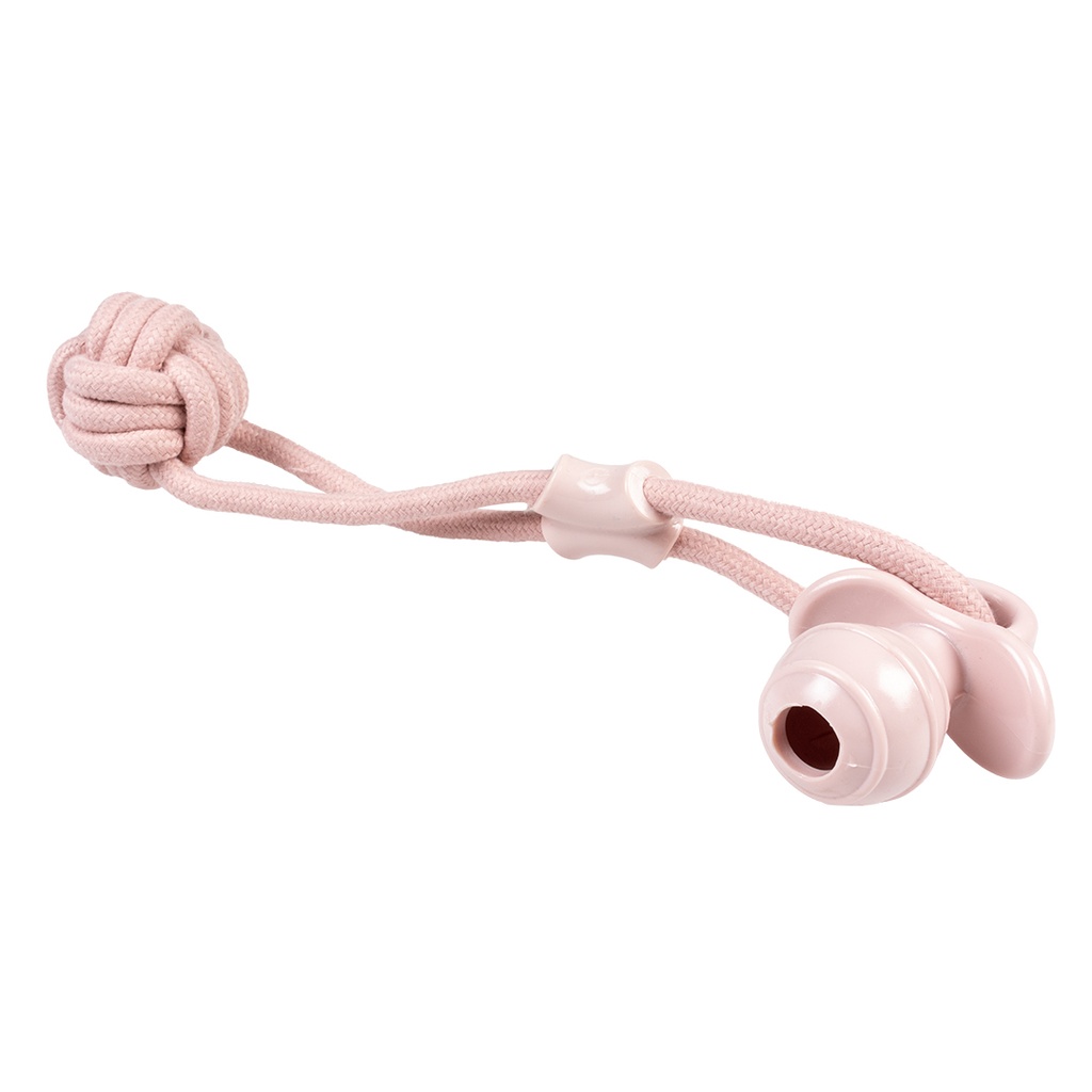 Rope 8 pull ring with ball & rubber pacifier