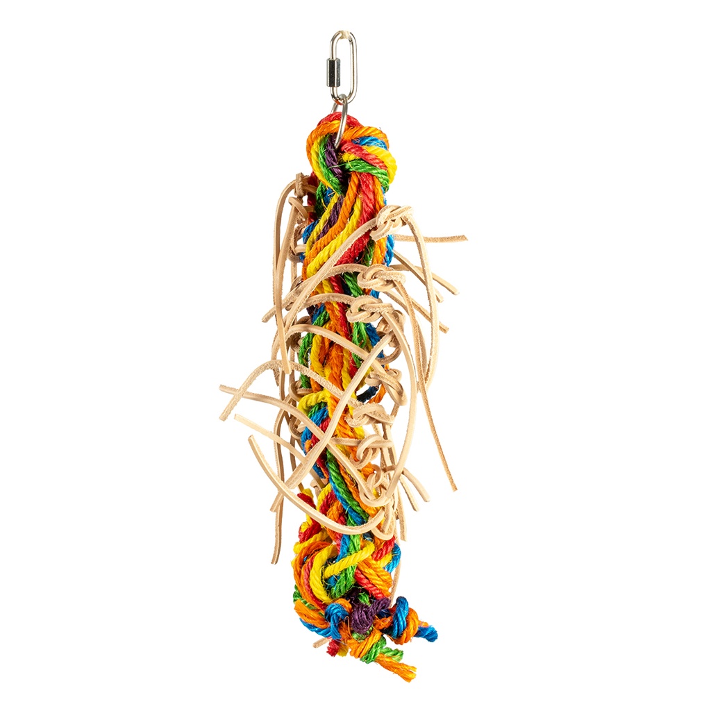 Shreddy Pendant with leather & sisal