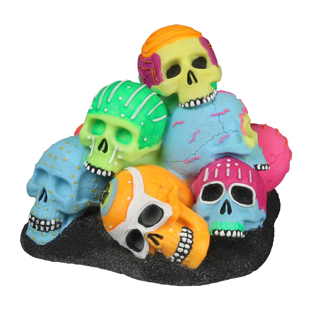 dia de los muertos skulls pile
