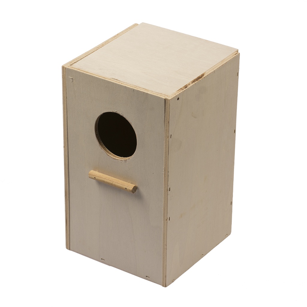 Nichoir pour agapornis vertical