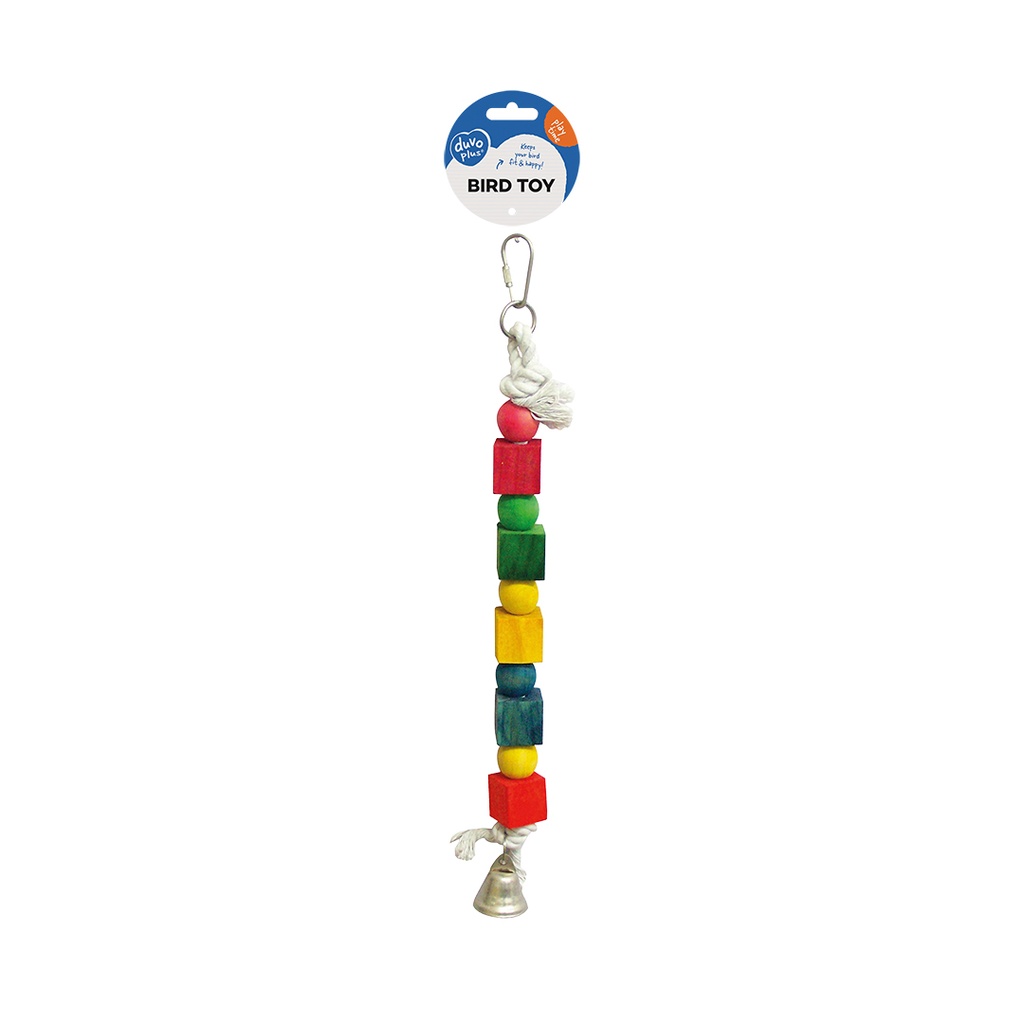 Rope Ring With Colorful Cubes & Bell