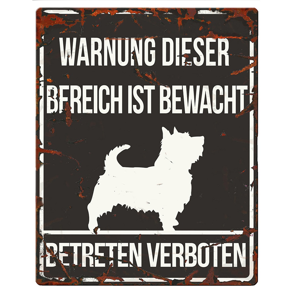 Warning Sign Square Terrier De