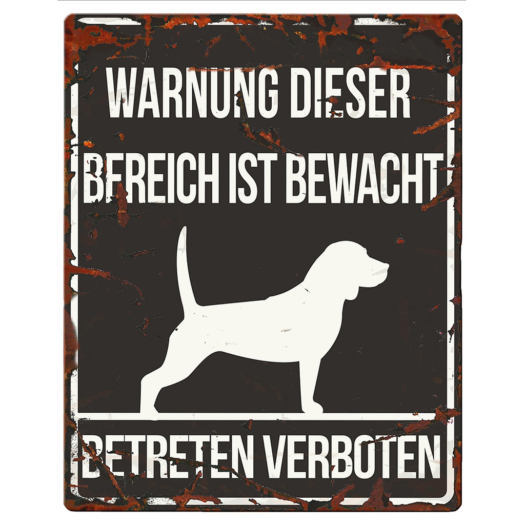 Warning sign square beagle de