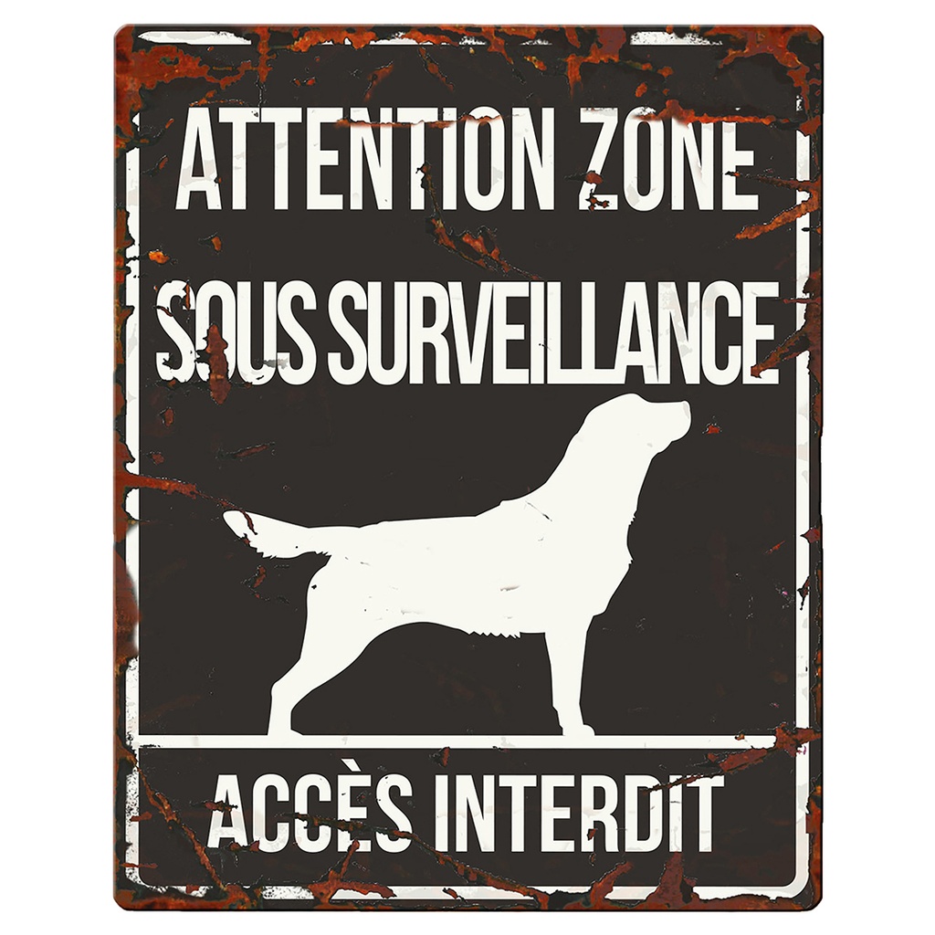 Warning Sign Square Retri