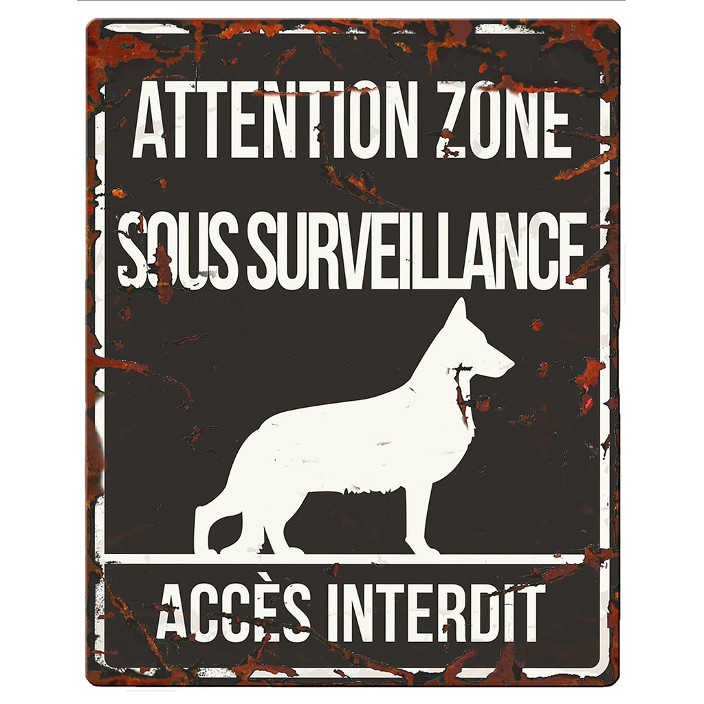 Warning Sign Square Germa