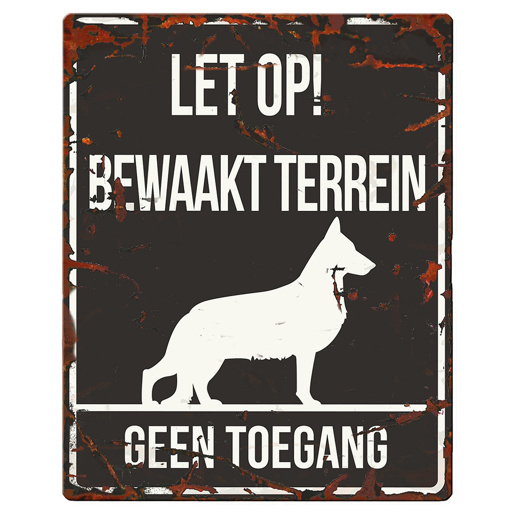 Warning Sign Square German S. N