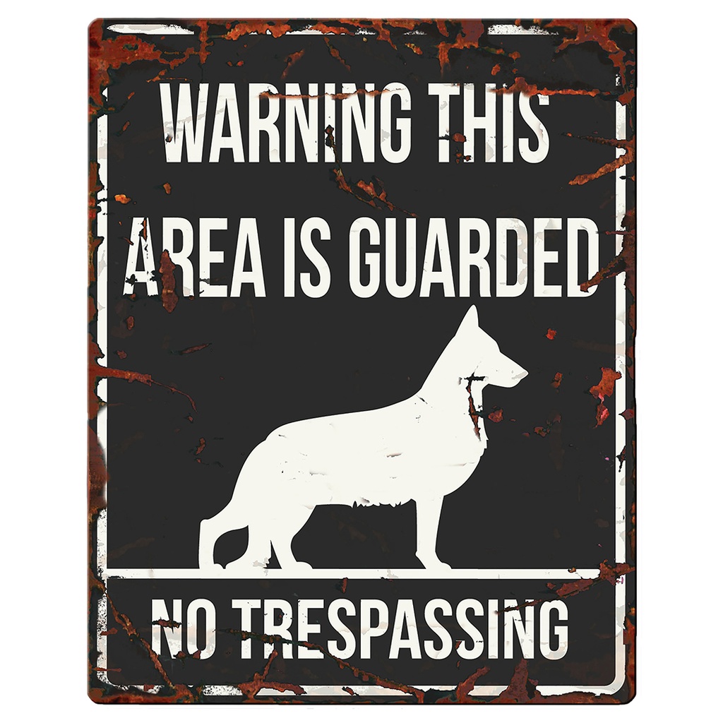 Warning Sign Square German S. Gb