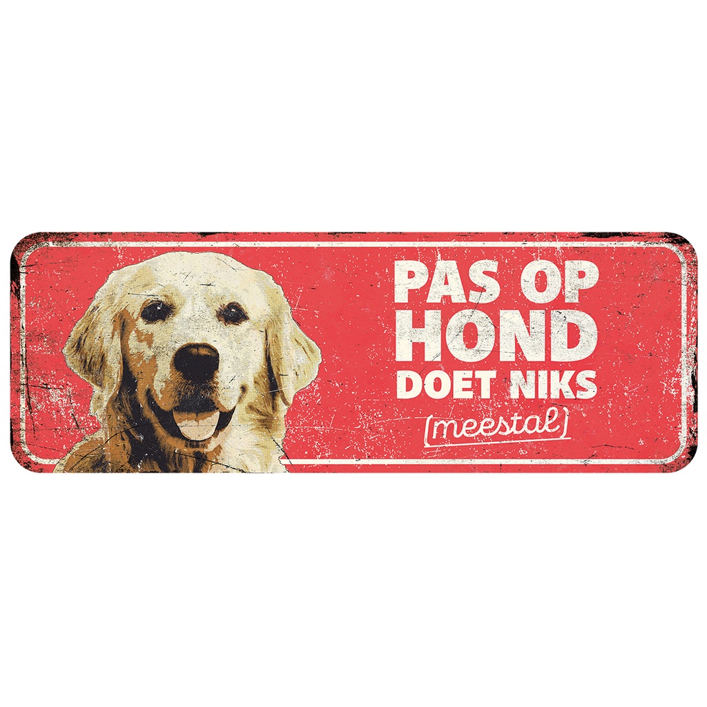 Warnschild golden retriever nl