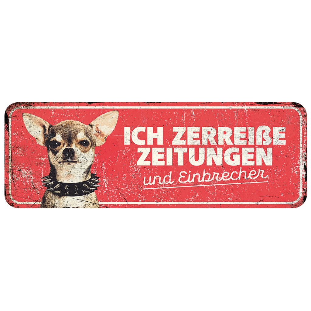 Warnschild chihuahua de