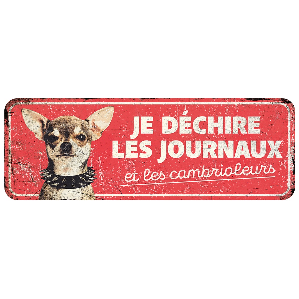 Warnschild chihuahua fr