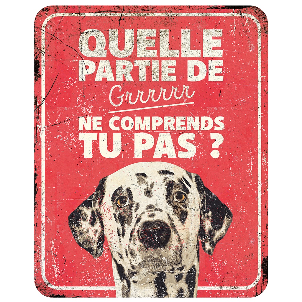 Warnschild dalmatian fr