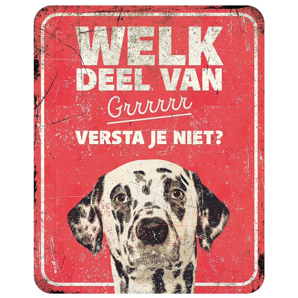 Warnschild dalmatian nl
