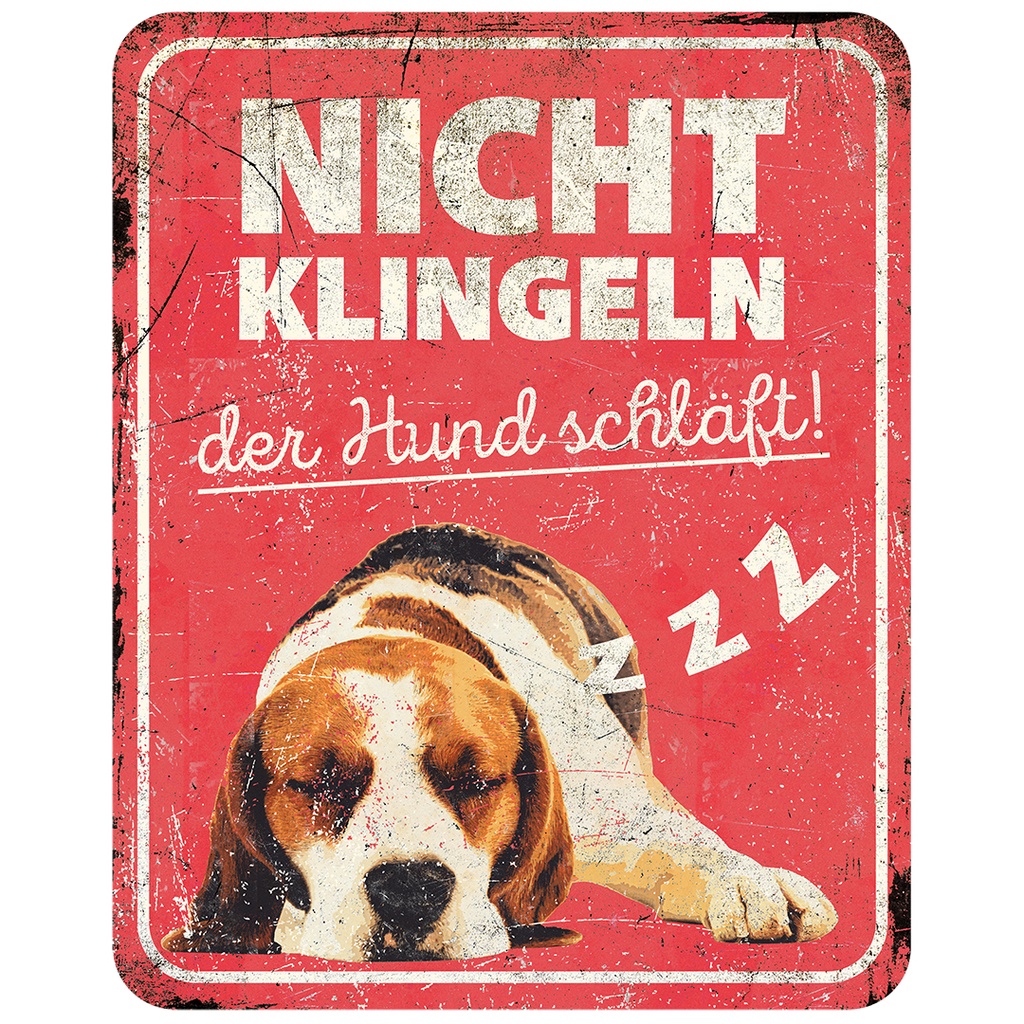 Warnschild beagle de