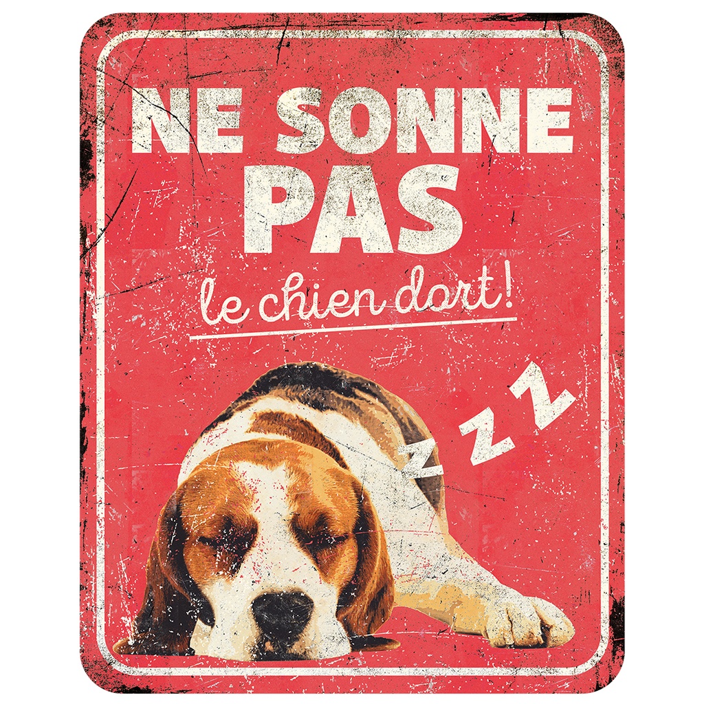 Warnschild beagle fr