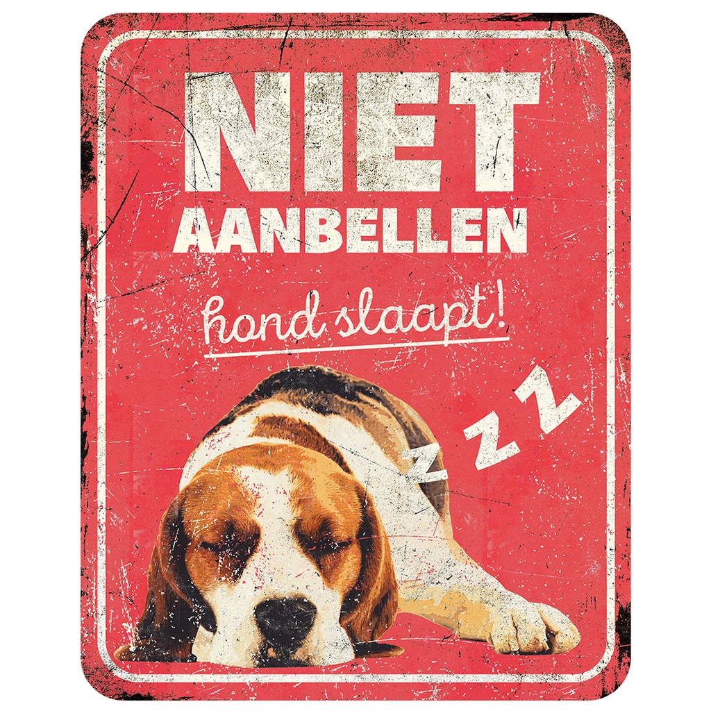 Warnschild beagle nl