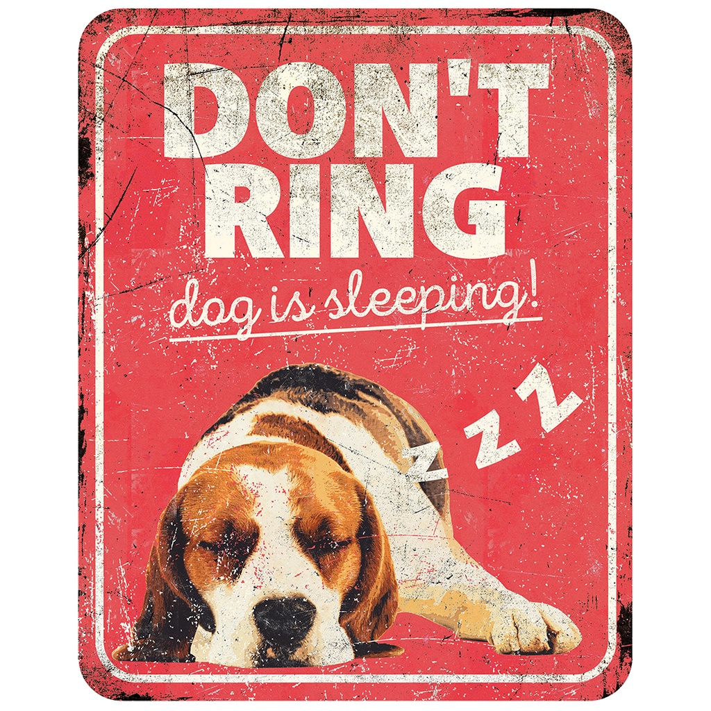 Warnschild beagle en