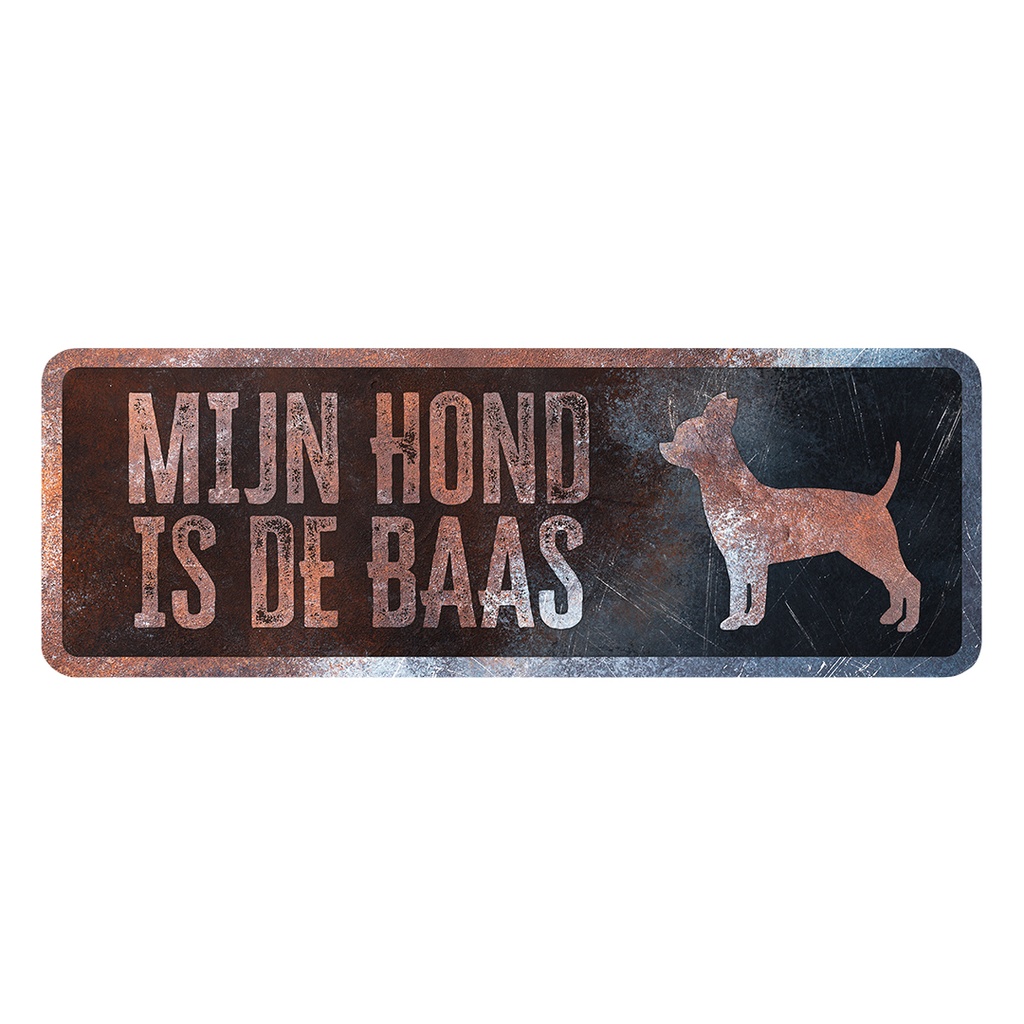 Waarschuwingsbord Chihuahua Nederlands