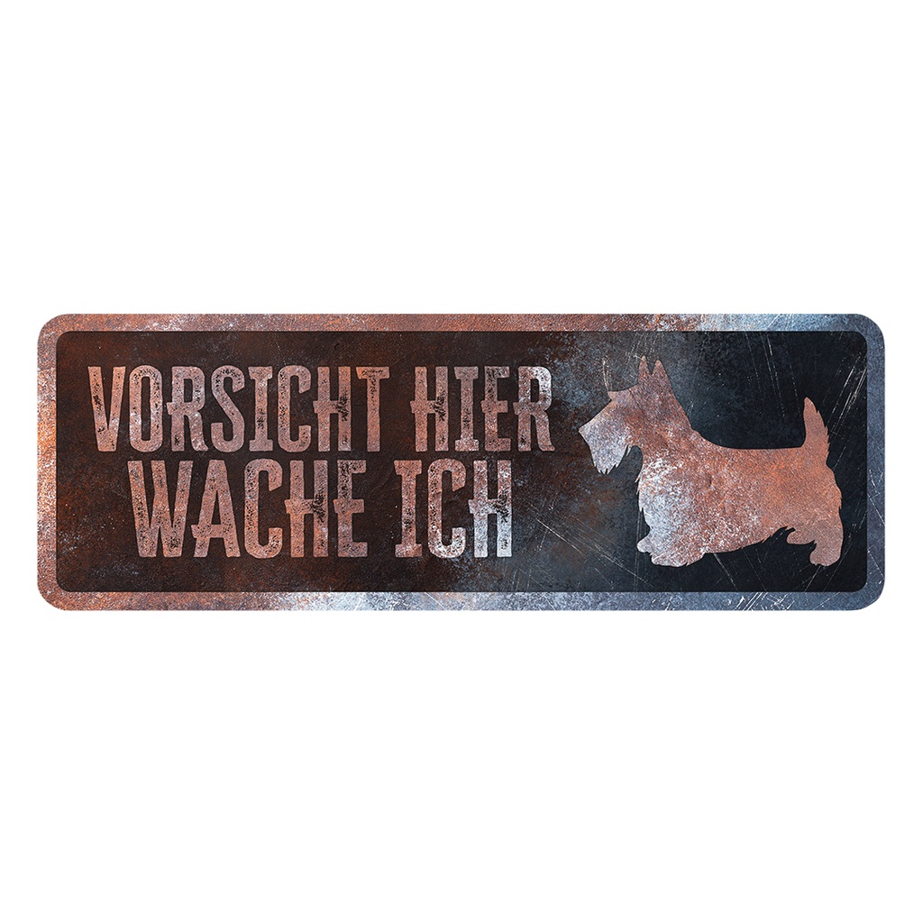Warning sign Terrier German