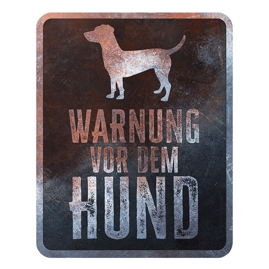Warning sign Jack russel German