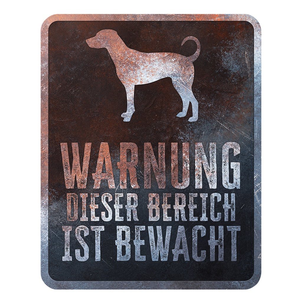 Warning sign Dobermann German