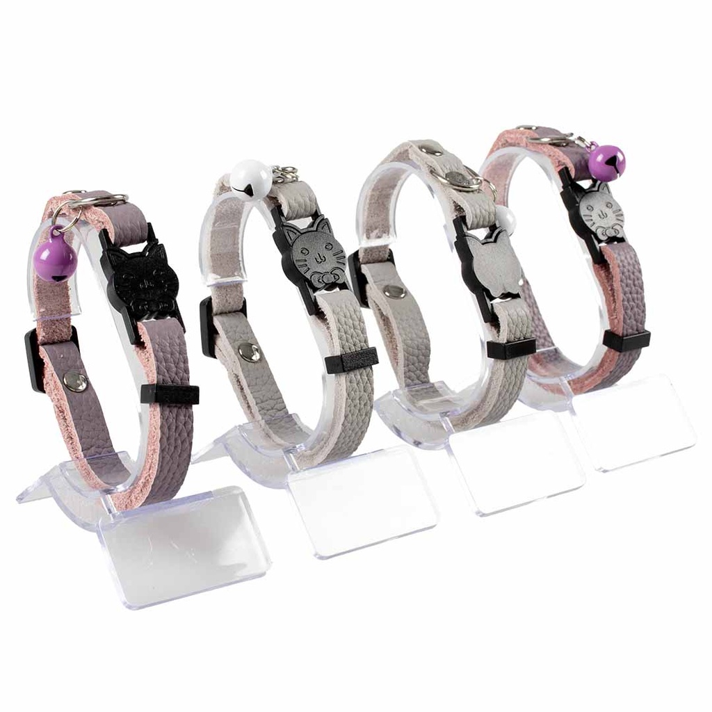 Collier pour chats cuir élégant