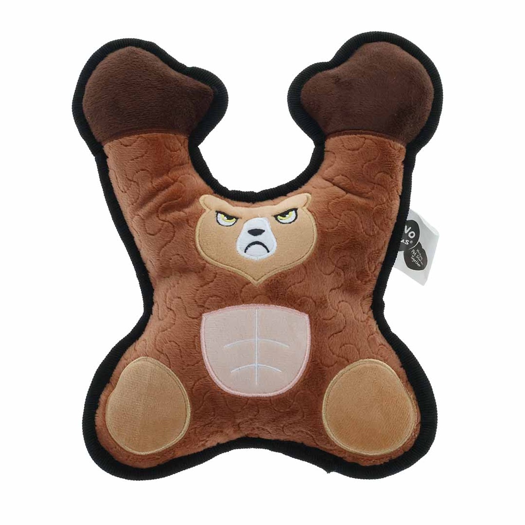 Sturdy dog toy angry bear