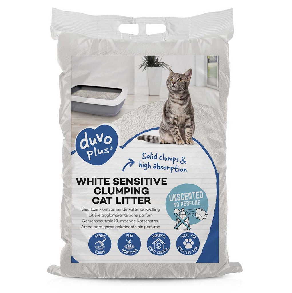 Cat litter White sensitive unscented