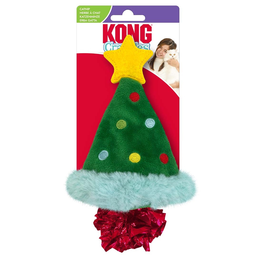 KONG Holiday Cat Crackles Christmas Tree