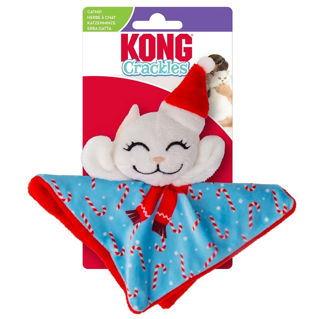 KONG Holiday Cat Crackles Santa Kitty