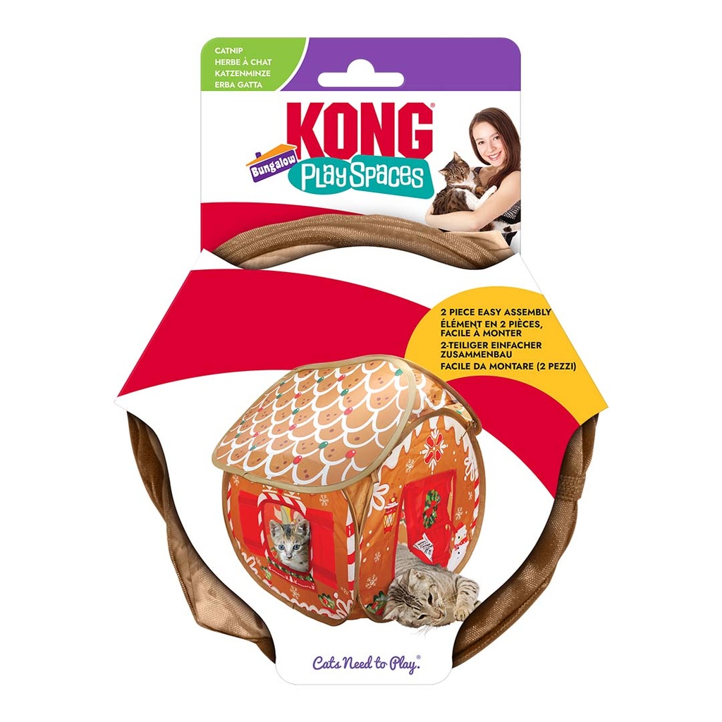 KONG Holiday Cat Spaces Bungalow Gingerbread