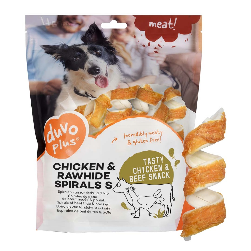 meat! chicken & rawhide spirals
